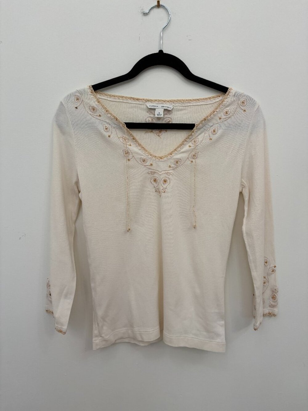 2000s Banana Republic Boho Peasant Top
